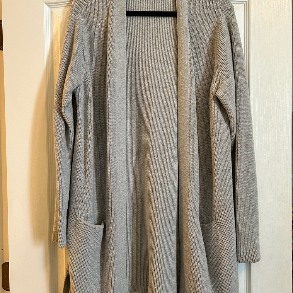 Old Navy Grey Open-Front Ribbed Cardigan Sweater size XL